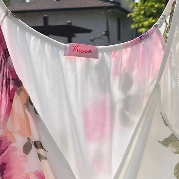 Mesh Faux  Wrap Top - Picture 3 of 3